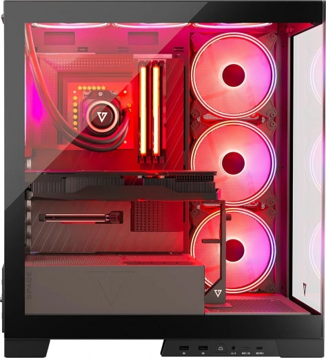Soporte para placas invertidas y cable‑management perfecto