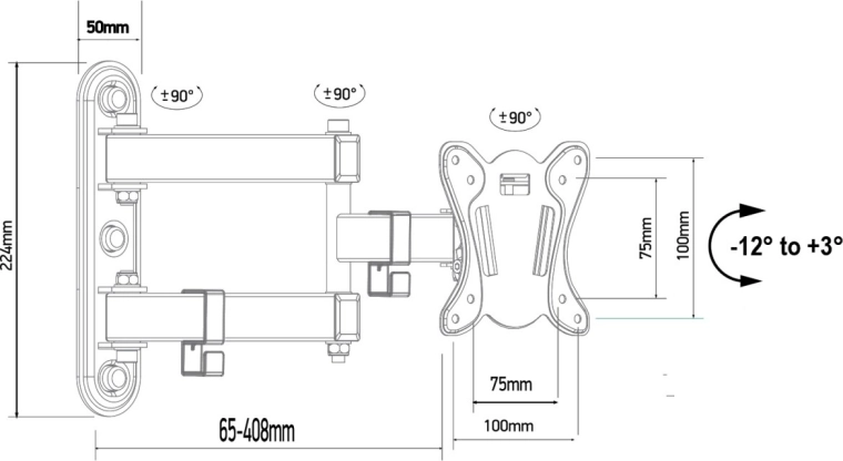 Compatibilidad VESA 75x75 y 100x100