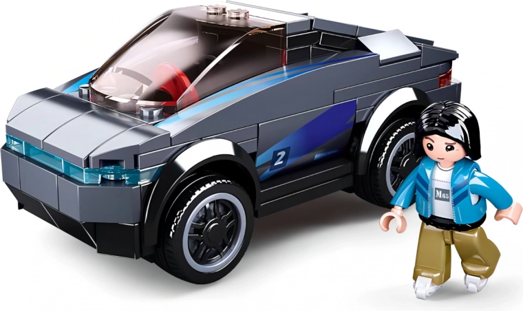 Elegante coche eléctrico urbano