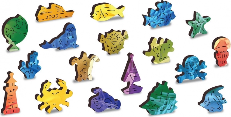 Piezas con formas únicas de criaturas marinas
