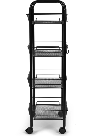 Cuatro estantes tipo cesta espaciosos