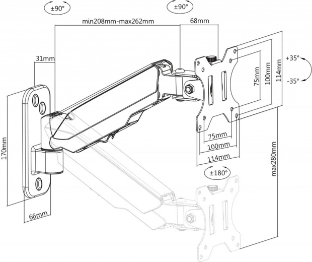 Rango completo de movimiento para una ergonomía perfecta
