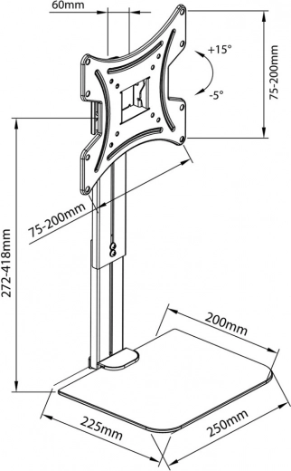 Amplia compatibilidad VESA 75×75 hasta 200×200