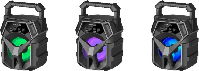 Radio FM e iluminación LED con efectos