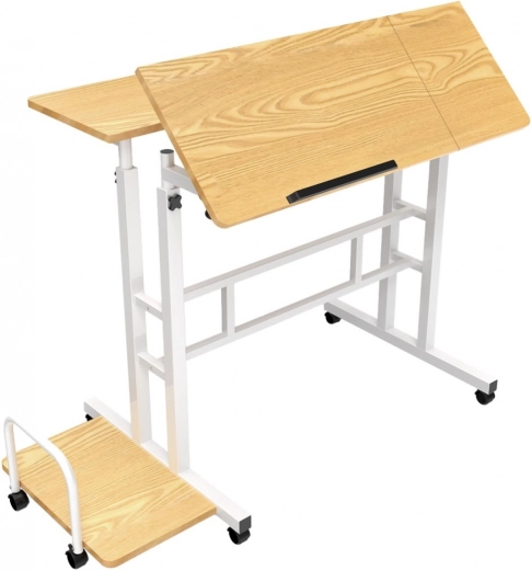 Estantería lateral y movilidad con ruedas