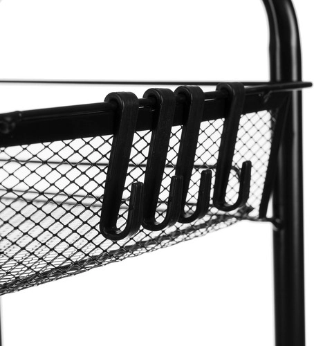 Móvil gracias a las ruedas, seguro con frenos y ganchos