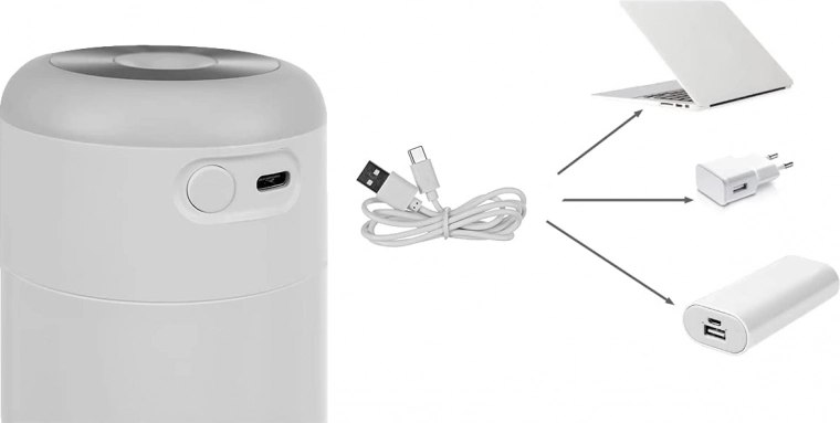 Alimentación sencilla y accesorios completos