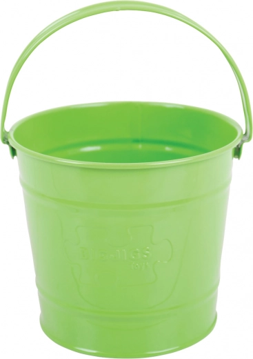 Cubo metálico resistente para manos pequeñas