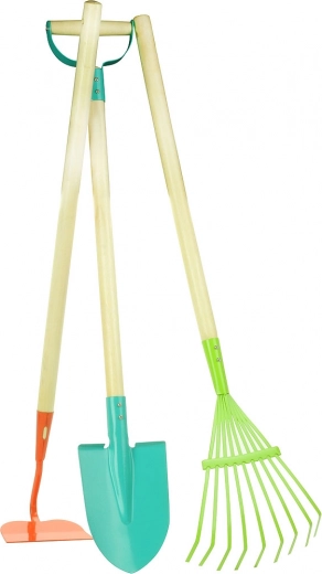 Herramientas infantiles resistentes de metal y madera