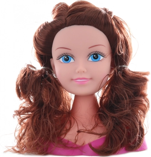 Cabello castaño realista para un peinado fácil