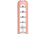Botella de agua de vidrio con funda de silicona color salmón 1 l