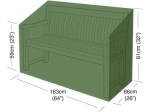 Lona protectora para banco de jardín 163 × 66 × 81 cm, PE 90 g/m²