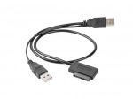 Adaptador USB con alimentación en cable -> SATA Slim SSD (13 pines)