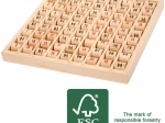 Small Foot tabla de multiplicar con cilindros giratorios de madera FSC