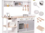 Cocinita infantil de madera de MDF con accesorios, gris, 82 cm