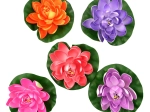 Decoración flotante Nenúfar de plástico UH 18 cm (mix de 5 colores)