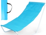 Tumbona de playa plegable con bolsa, azul