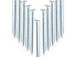 Piquetas de tienda metálicas 23 cm – set de 10 uds