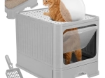 Arenero cerrado para gatos Purlov con cajón extraíble y pala