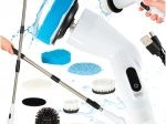 Mopa rotativa eléctrica y cepillo limpiador con 9 cabezales