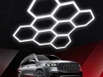 Iluminación LED hexagonal de panel 257 × 244 cm, 280 W, 6500K – para garaje, taller y hogar
