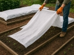 Textil no tejido de jardín invierno/primavera 1,1 × 10 m blanco 30 g/m²