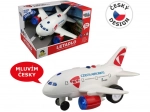 Avión ČSA con anuncios del capitán y la azafata con inercia 20 cm