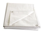 Lona laminada blanca con ojales 2 × 3 m, 140 g/m²