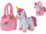 Unicornio de peluche en bolso