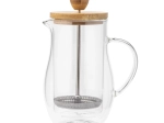 French press de vidrio con tapa de bambú 400 ml