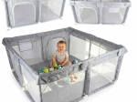 Parque infantil plegable 120 × 120 cm con entrada con cremallera