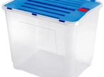 Caja de almacenamiento Heidrun Dragon 100 l, transparente con tapa (mix de colores)