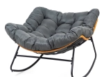 Mecedora XL de estilo escandinavo – gris