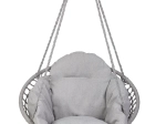 Sillón colgante nido de cigüeña LUARO con cojín XXL gris