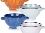 Juego de cuencos de cerámica con asas 620 ml, 4 uds