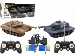 Batalla de tanques RC – set de 2 tanques de 25 cm con sonido y luz, recargables, 27/40 MHz