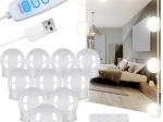 Luces LED para espejo y tocador USB (10 luces)