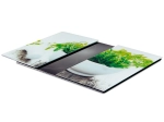 Tabla de cortar de vidrio y cubierta para placa de cocción 60 × 52 cm, 2 uds, VILDE
