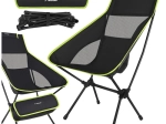 Silla de pesca plegable Trizand 41 × 52 × 86 cm negra