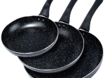 Juego de sartenes de granito Black Line 3 uds 20 / 24 / 28 cm