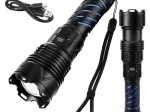 Linterna táctica LED 1500 lm TRIZAND, USB‑C, zoom, resistente al agua