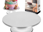 Soporte giratorio para tartas Ruhhy de acero inoxidable 30 cm