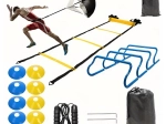 Gran set de entrenamiento: escalera de coordinación, conos y mini vallas XXL