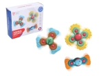 Mordedores infantiles con ventosa de silicona, juego de 3 uds