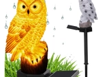 Lámpara solar de jardín con forma de búho Gardlov