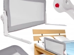 Baranda de seguridad para cama 150 cm, gris