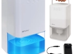 Deshumidificador de aire con iluminación LED y temporizador RUHHY, blanco