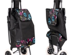 Carrito de la compra 30 l con asiento plegable y ruedas grandes MODERNHOME