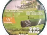 Manguera de jardín 30 m, 1/2", de 3 capas, goma flexible y resistente