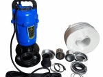 Bomba de aguas residuales para agua limpia y sucia 750 W con triturador y manguera